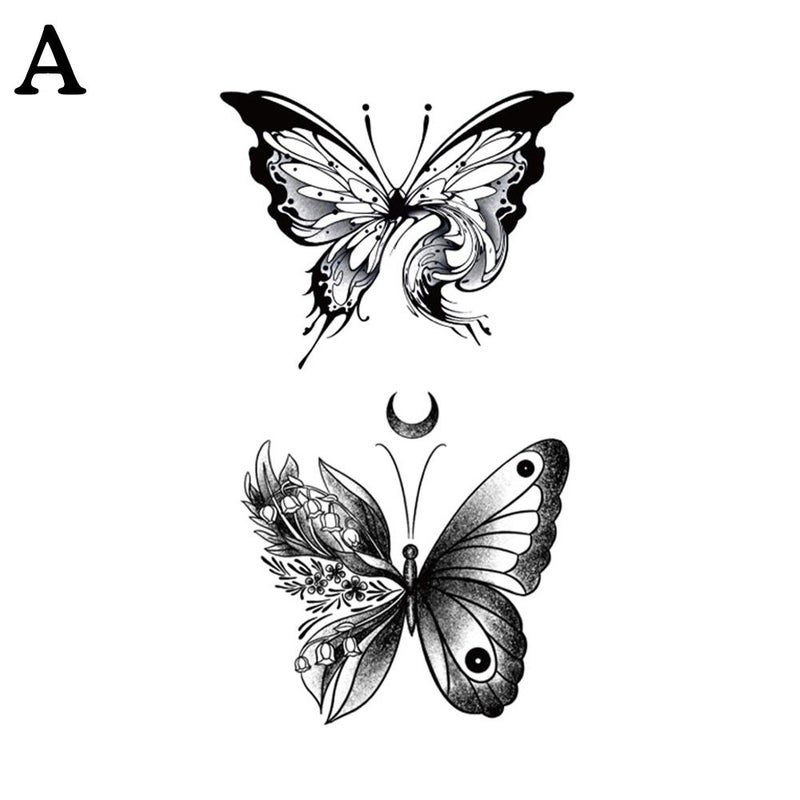 Minimalist Temporary Tattoo Stickers, Artistic Designs, Waterproof and Permanent, 1pc